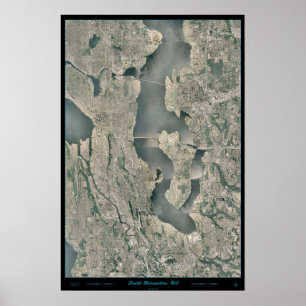Seattle Metro Area, Washingtons satellit poster
