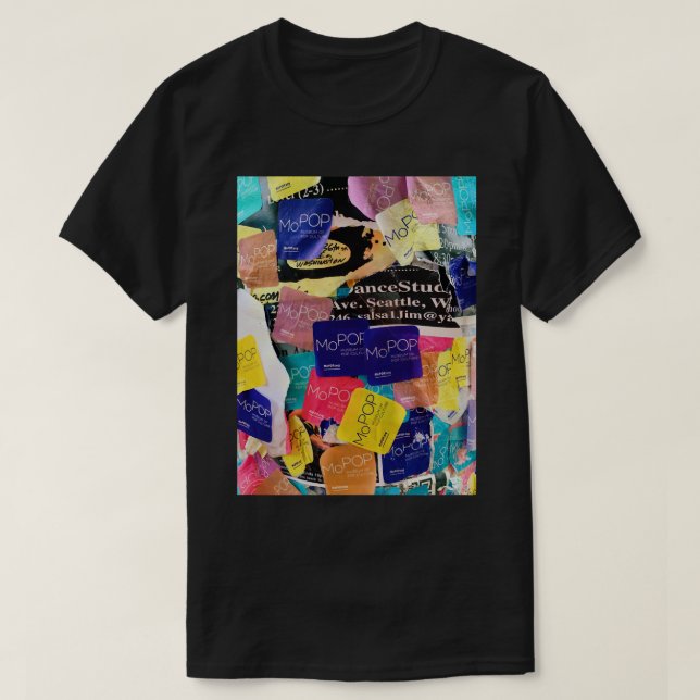 Seattle MoPop Museum Collage Classic T-Shirt (Design framsida)