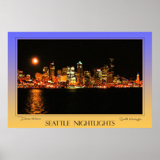 Seattle Nightlight Poster