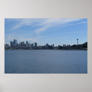 Seattle och Sjö Poster
