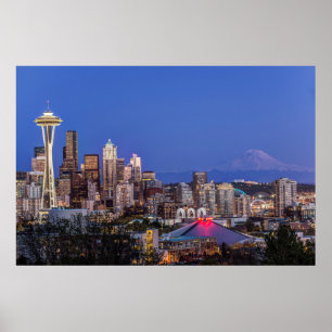 Seattle, P.O. Rainier i Twilight Poster