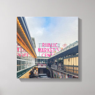 Seattle Pike Market Canvastryck