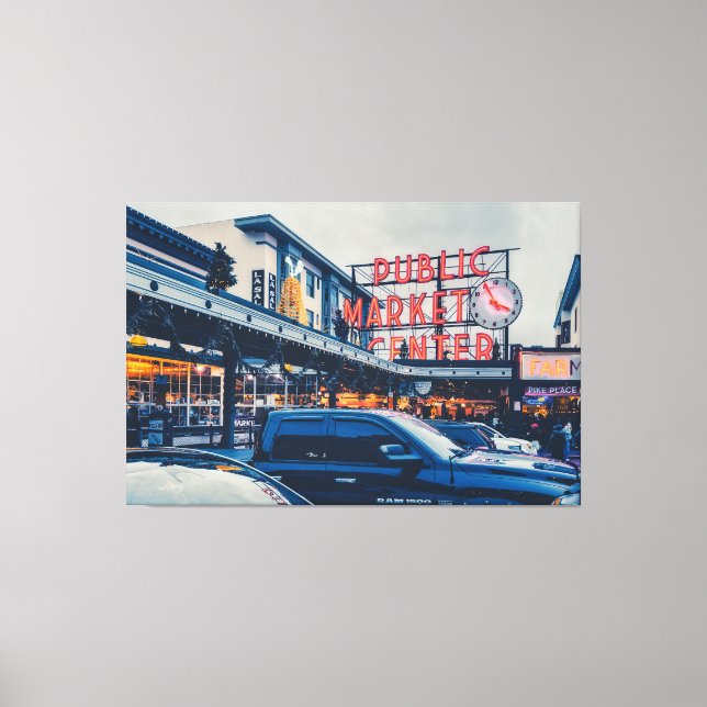 Seattle Pike Market  Canvastryck (Framsida)