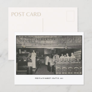 Seattle Pike Ställe Market 1907 Postcard Vykort