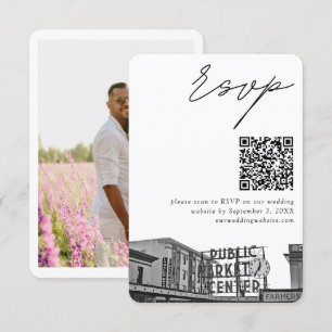 Seattle Pikes Ställe Bröllop OSA QR Code Small Tilläggskort