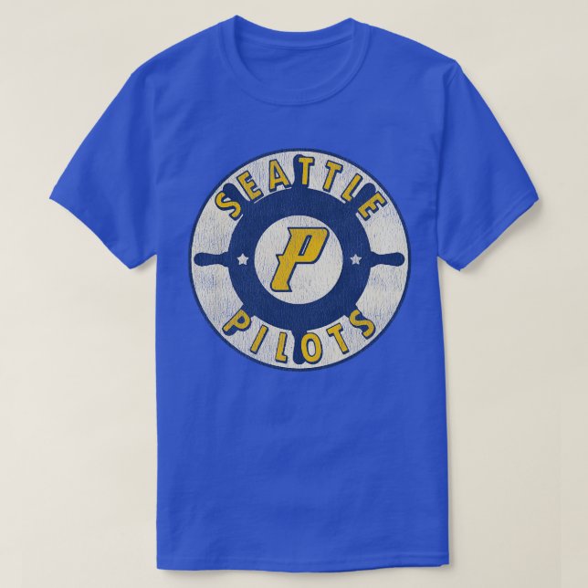 Seattle Pilots 1969 Brewers Defunct Fläkt Art T Shirt (Design framsida)
