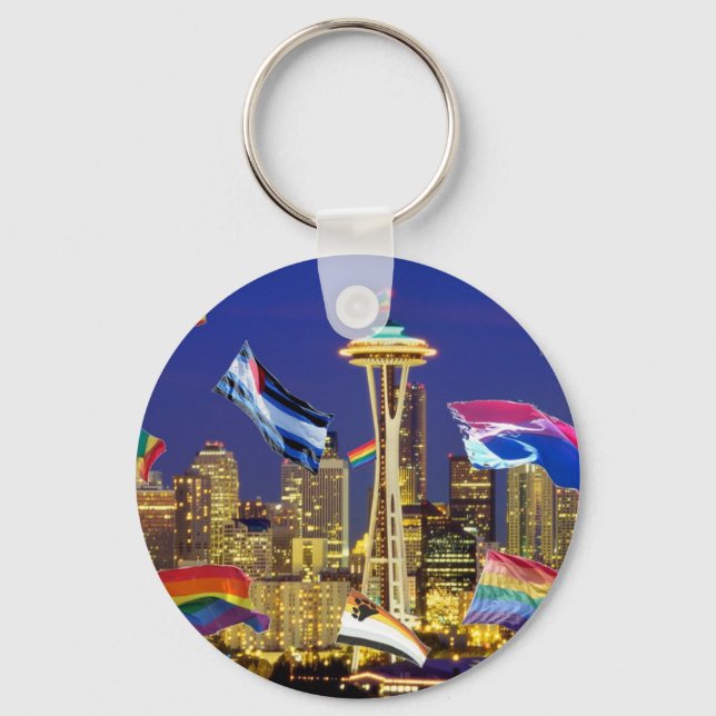 Seattle Pride Nyckelring (Framsida)