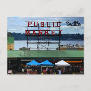 Seattle Public Market Center #3-vykort Vykort