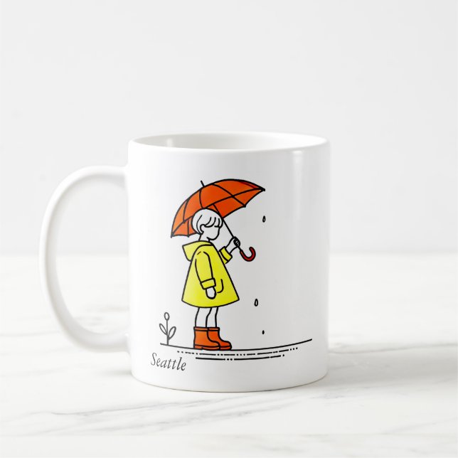 Seattle Rainy Day Souvenir Mugg (Vänster)