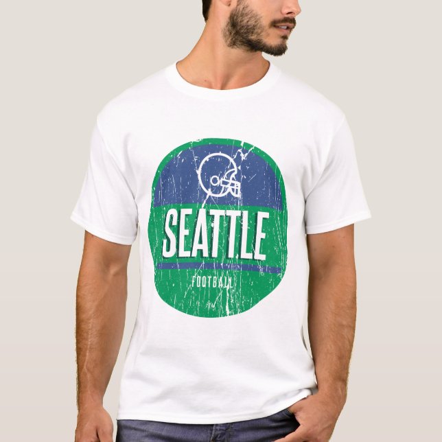 Seattle retro-fotboll t shirt (Framsida)