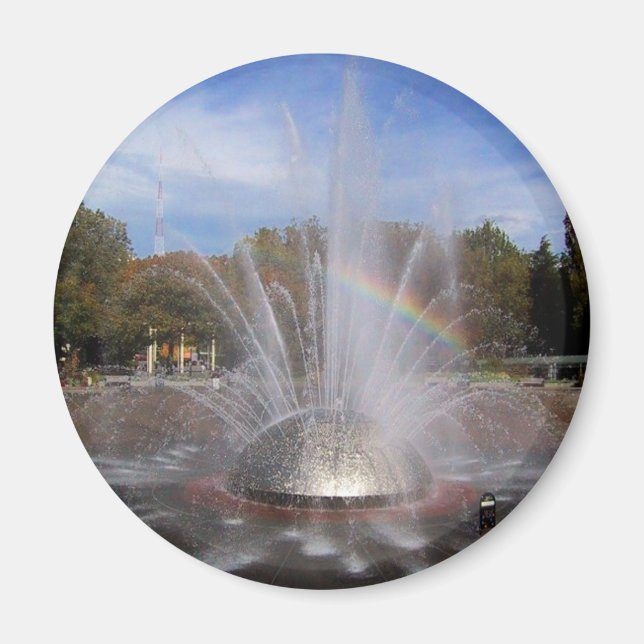 Seattle Science Center Fontän Washington Photo Magnet (Framsidan)