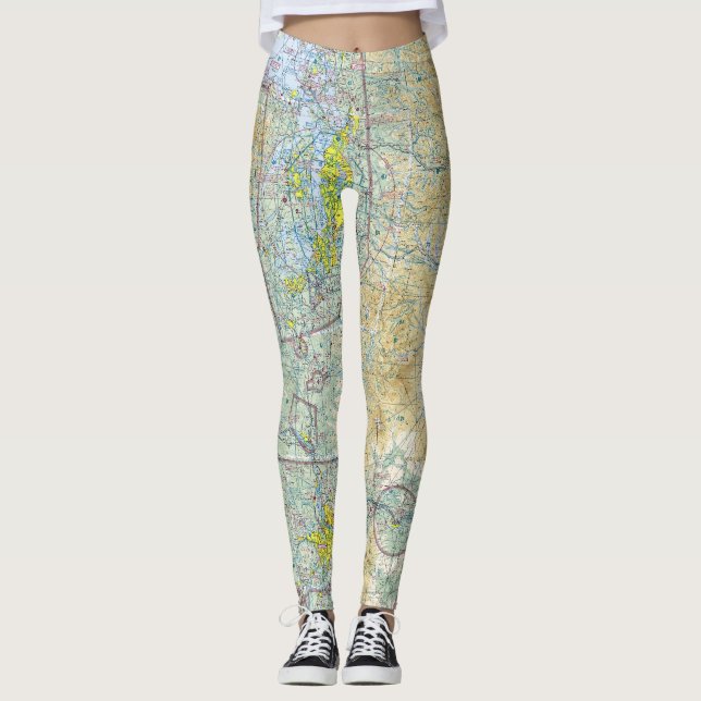 Seattle sektionskarta leggings (Framsida)