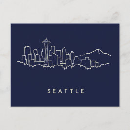 Seattle-silhuett Vykort