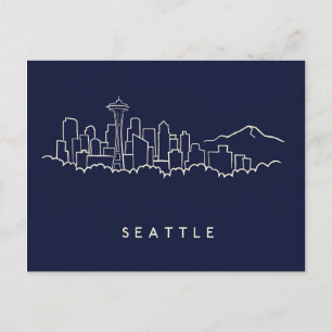 Seattle-silhuett Vykort