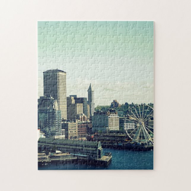 Seattle-silhuetten Pussel (Vertikal)