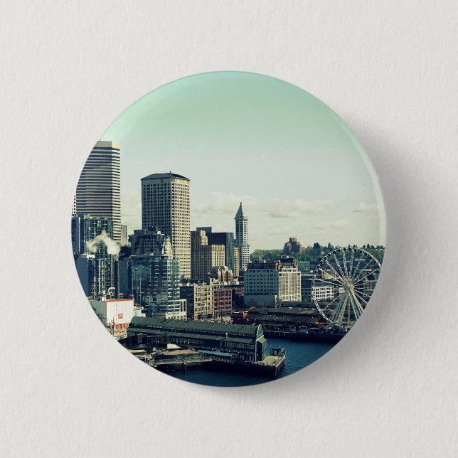 Seattle Siluett Knapp (Framsida)