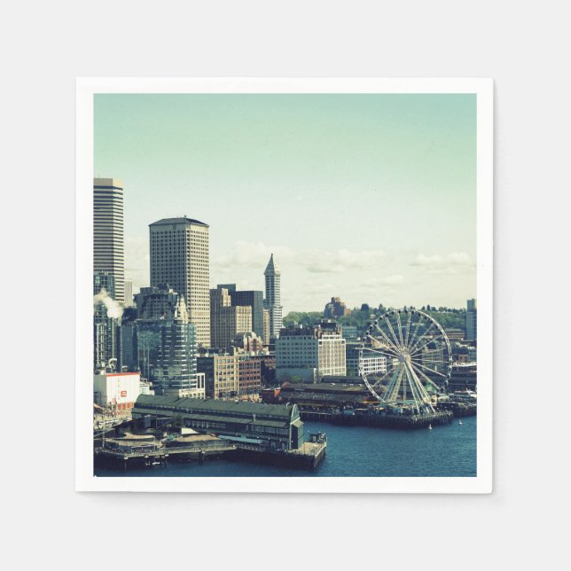 Seattle Siluett Pappersservett (Framsidan)