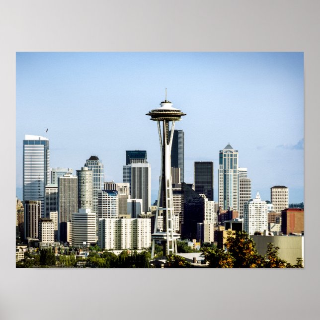 Seattle Siluett  Poster (Framsidan)