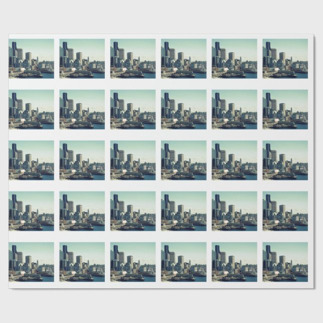 Seattle Siluett Presentpapper (Platt)