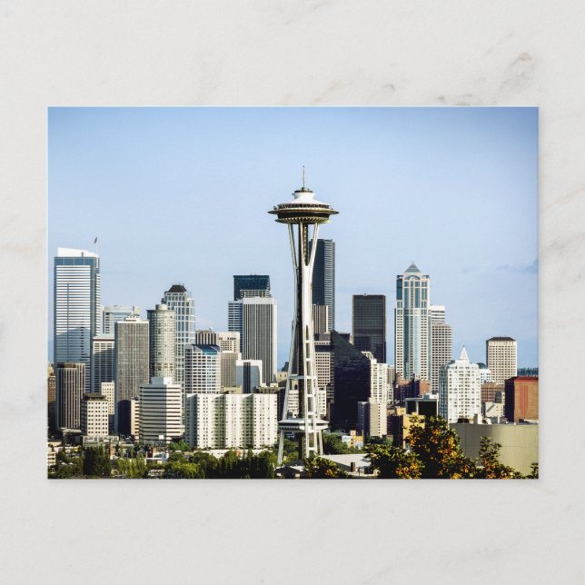 Seattle Siluett  Vykort (Framsida)