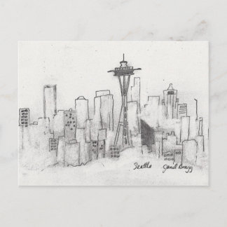 Seattle Sketch Vykort