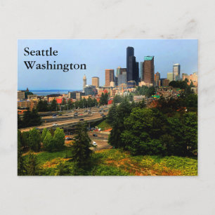 Seattle Skyline #1-2 vykort
