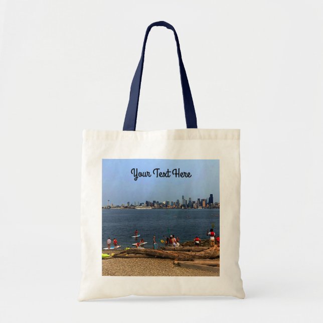 Seattle Skyline #4 Tote Bag Tygkasse (Framsidan)