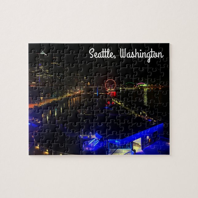 Seattle Skyline #6 Jigszle Puzzle Pussel (Horisontell)