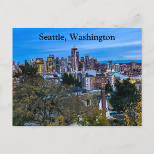 Seattle Skyline #7 vykort