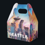 Seattle Skyline Abstrakt Art Presentaskar<br><div class="desc">Lägg till en modern beröring till evenemanget med den här förmånslådan med abstrakt Seattle skyline art. Perfekt för bröllop,  party eller företagsgåvor.</div>
