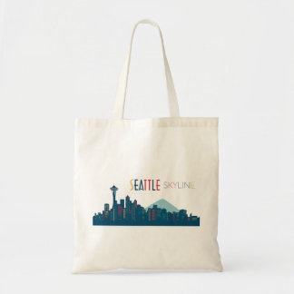 Seattle Skyline Blue Tygkasse
