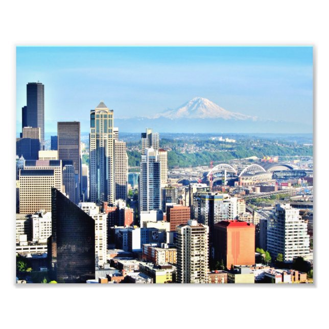 Seattle Skyline Fototryck (Framsidan)