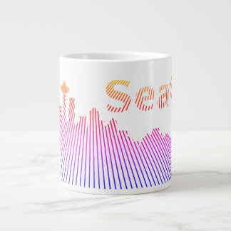 Seattle Skyline-grafik Jumbo Mugg