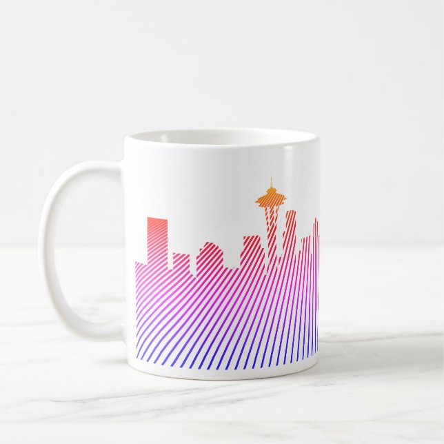 Seattle Skyline-grafik Kaffemugg (Vänster)