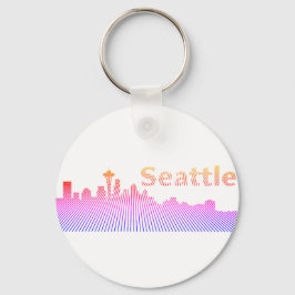 Seattle Skyline-grafik Nyckelring