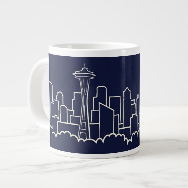 Seattle Skyline Jumbo Mugg (Framsida vänster)