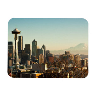 Seattle skyline och Space Nål Magnet