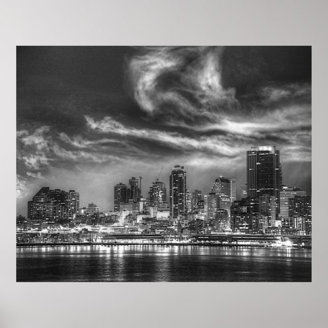 Seattle Skyline Poster (Framsidan)
