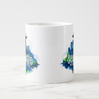 Seattle Skyline Stroke Jumbo Mugg