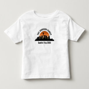 Seattle Skyline Sunset Anpassningsbar Vacation T Shirt