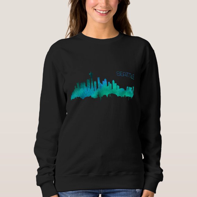 Seattle Skyline T Shirt (Framsida)