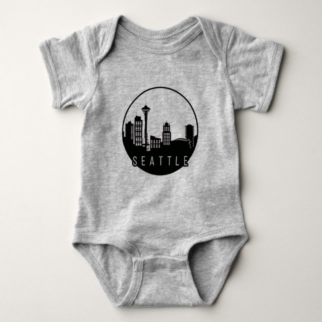 Seattle Skyline T Shirt (Framsida)