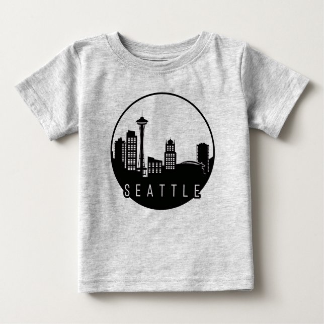 Seattle Skyline T Shirt (Framsida)