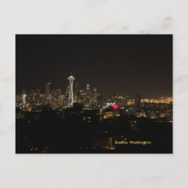 Seattle Skyline vycard Vykort