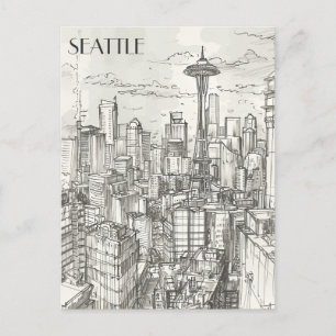 Seattle Skyline Vykort