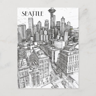 Seattle Skyline Vykort