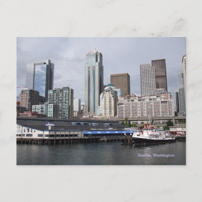 Seattle Skyline Vykort (Framsida)