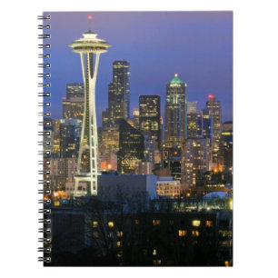 Seattle som ses från Kerry, parkerar i drottninge Anteckningsbok Med Spiral