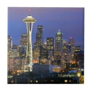 Seattle som ses från Kerry, parkerar i drottninge Kakelplatta