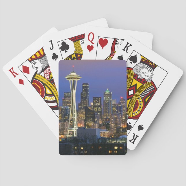 Seattle som ses från Kerry, parkerar i drottningen Casinokort (Baksidan)